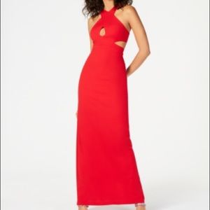 Aidan Mattox Red Cutout Dress